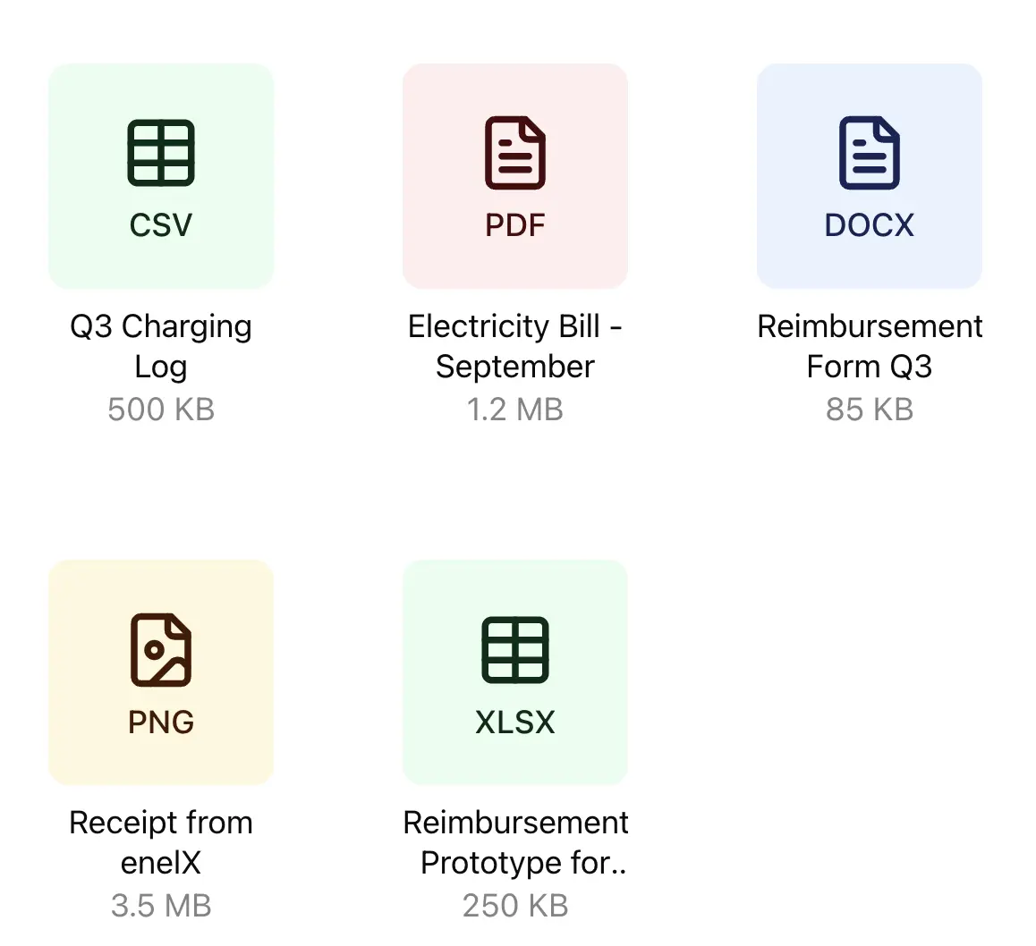 Stored files example